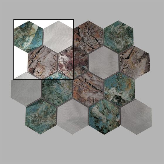 Muster Allumi Hexagon Patina 73