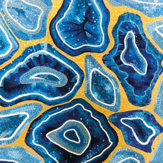 Blue Agate – 110×110 cm