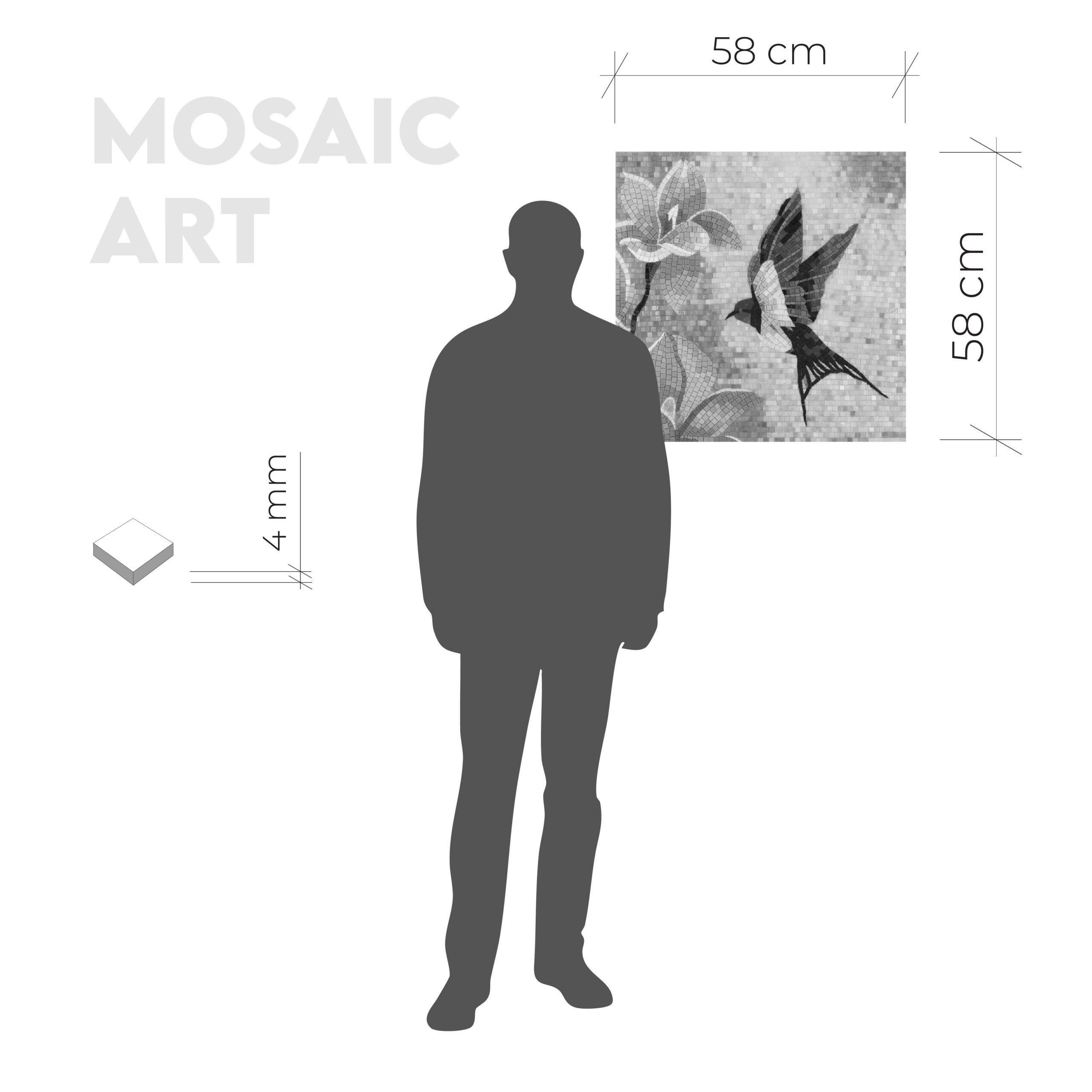 Swallow – 58×58 cm